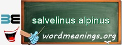 WordMeaning blackboard for salvelinus alpinus